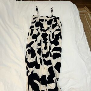 Black and White Midi Dress